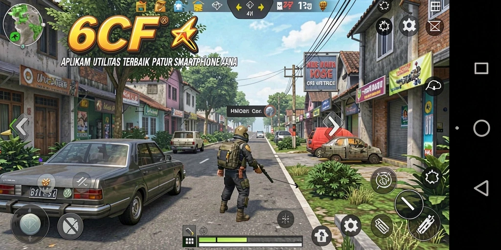 Screenshot utama 6CF menampilkan antarmuka aplikasi Utility yang menarik.