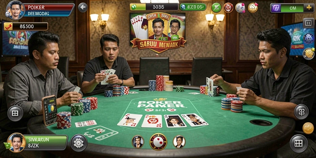 Screenshot game 8ZK menampilkan aksi Poker yang seru dan kompetitif.