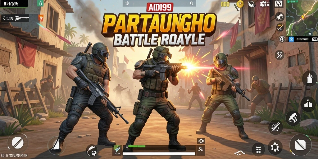 Tampilan aksi seru dalam gameplay Battle Royale ADI99.