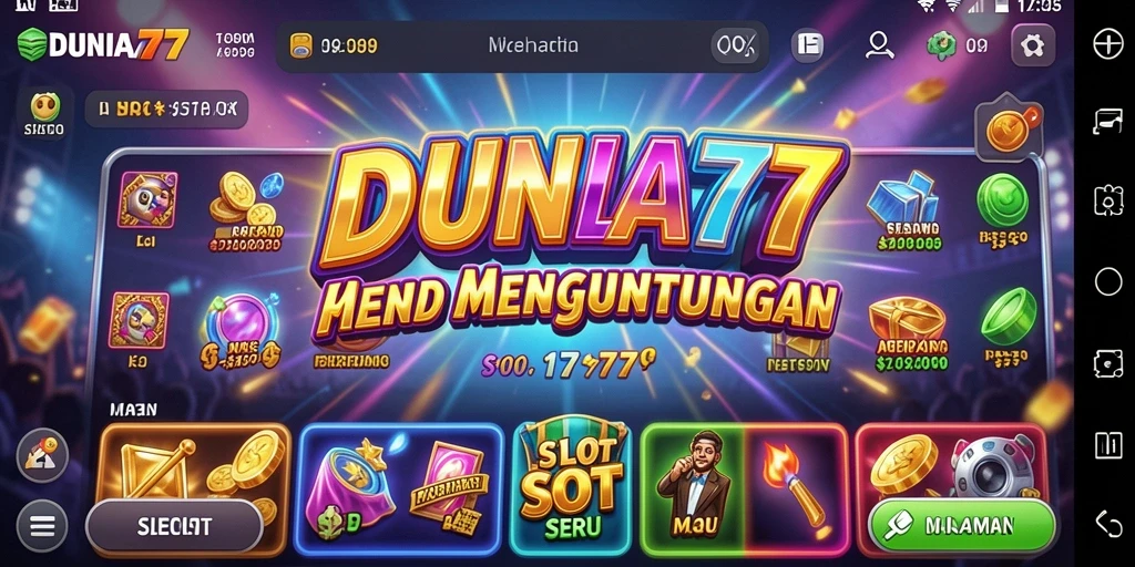 Screenshot gameplay DUNIA77 menampilkan putaran slot yang mengasyikkan.