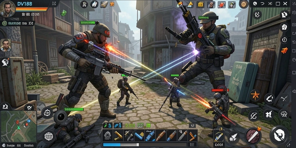 Tangkapan layar utama yang menampilkan gameplay mendebarkan dari DV188.