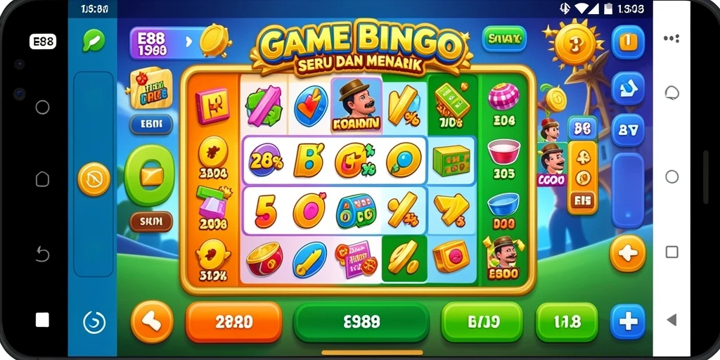 Tampilan menarik dari gameplay Bingo di E88.
