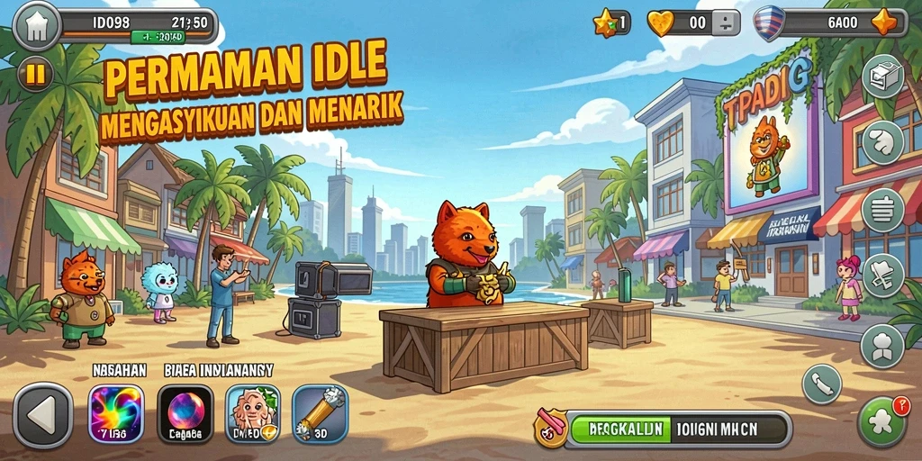Screenshot ID098 menunjukkan karakter dalam aksi gameplay Idle yang menarik.
