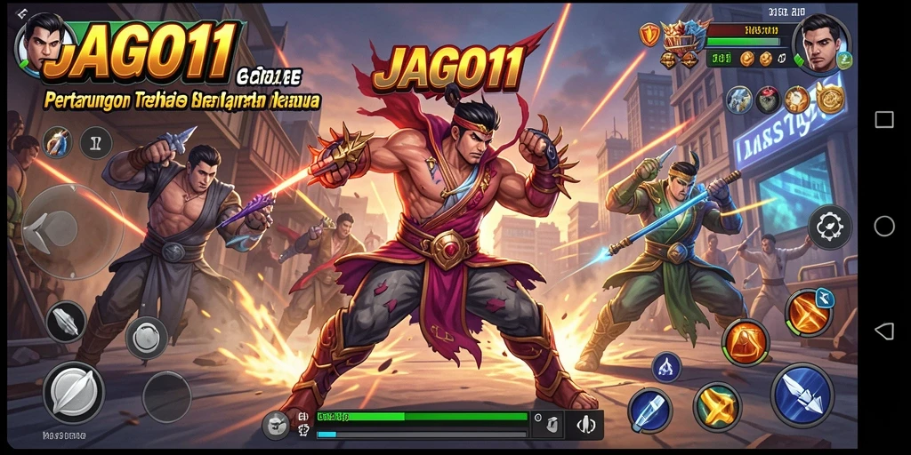 Screenshot menampilkan aksi pertarungan seru dalam JAGO11.