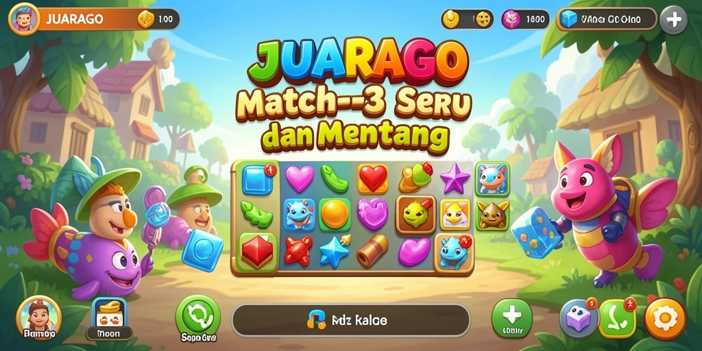 Tampilan gameplay <strong>JUARAGO</strong> yang menarik dan penuh warna.