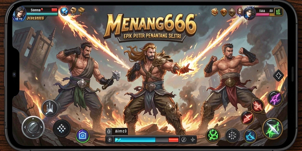 Tampilan pertarungan intens dalam game MENANG666.