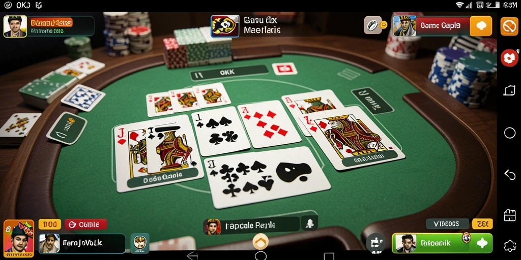 Screenshot gameplay OKJK menampilkan keseruan bermain Gaple.