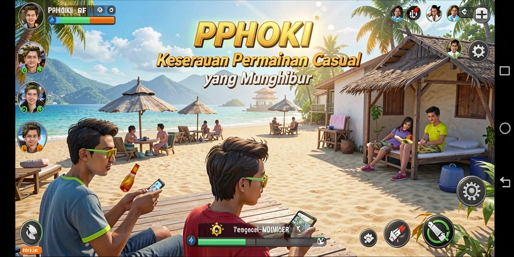 Tampilan gameplay seru PPHOKI dengan grafis ceria.