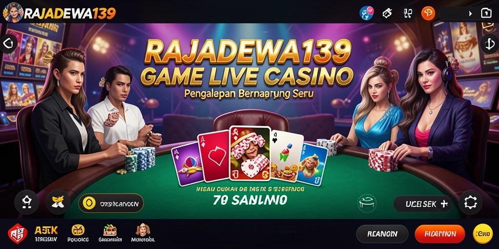 Tampilan gameplay Live Casino yang mendebarkan di RAJADEWA138.