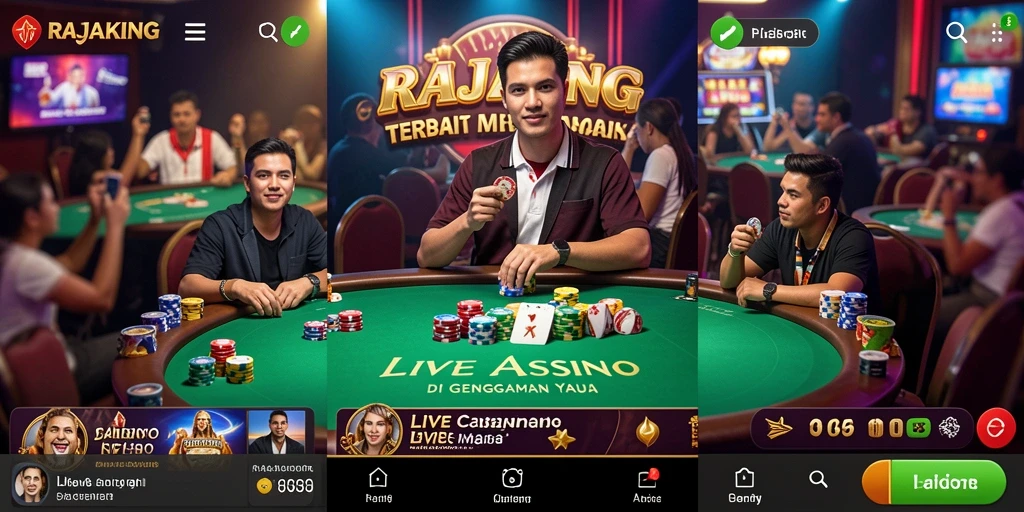 Tampilan menarik dari gameplay Live Casino di RAJAKING.
