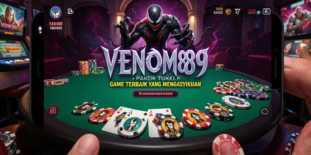 Screenshot gameplay <strong>VENOM889</strong> yang menampilkan pertandingan poker seru.