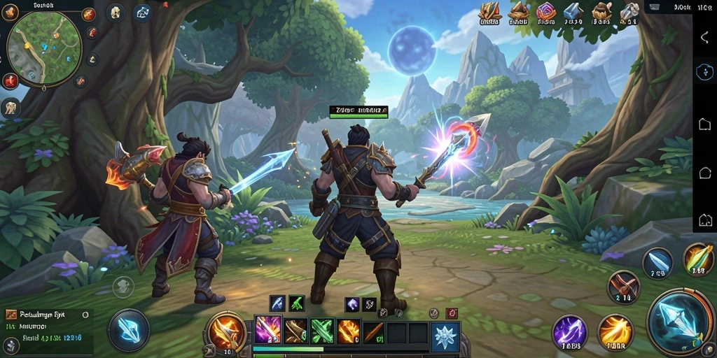 Tampilan gameplay menakjubkan Z18 dalam dunia MMORPG.